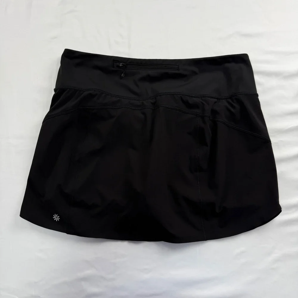 Athleta‎ Run With It 14" Skort Black Womens M Active Running Skirt Athleisure - Picture 2 of 7